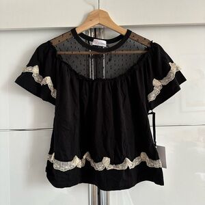 NWT Red Valentino Lace Trim Shirt